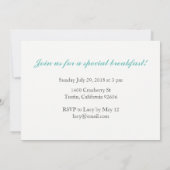 Invitation Tasse et cuillère sur un fond analogue frais (Dos)