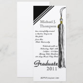 Invitation Tassel de graduation (Devant / Derrière)