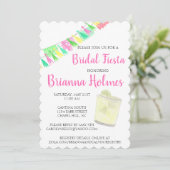 Invitation Tassel Personnalisé Papel Picado Rose Vert Fiesta (Debout devant)