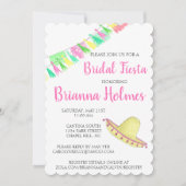 Invitation Tassel personnalisé Papel Picado Rose Vert Fiesta (Devant)