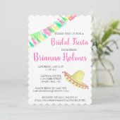 Invitation Tassel personnalisé Papel Picado Rose Vert Fiesta (Debout devant)