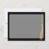 Invitation Tassel Photo Graduation Party Orange and Black (Dos)