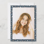 Invitation Tassel & Stars Steel Retro Script Grad Party (Dos)