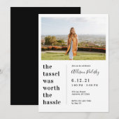 Invitation Tassel valait la peine de l'Hassle Graduation Clas (Devant / Derrière)
