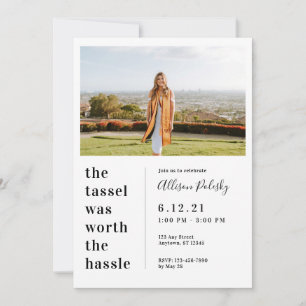 Invitation Tassel valait la peine de l'Hassle Graduation Clas