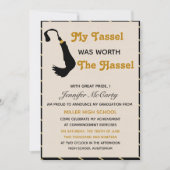 Invitation Tassel vaut l'invitation à la remise des diplômes (Devant)