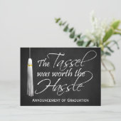 Invitation Tassel Worth the Hassle College Graduation, Medium (Debout devant)