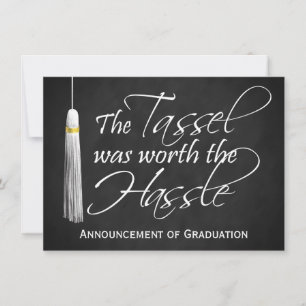 Invitation Tassel Worth the Hassle College Graduation, Medium