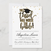 Invitation Tassel Worth the Hassle Graduation (Devant)
