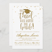 Invitation Tassel Worth Worth of the Hassle Graduation (Devant / Derrière)