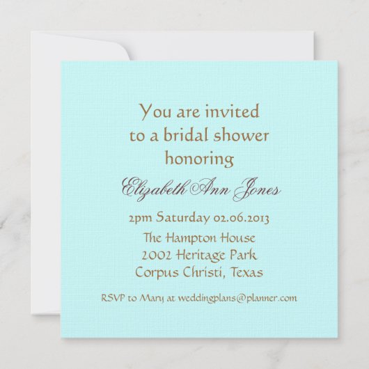 Invitation Tassels de dentelle français et écriture de script (Dos)