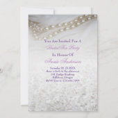 Invitation Tasses à thé en dentelle élégante pour la fête de  (Dos)