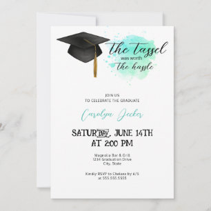 Invitation Tassle Worth The Hassle Graduation