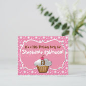 Invitation Tastey Frosted Cupcake 13e anniversaire (Debout devant)
