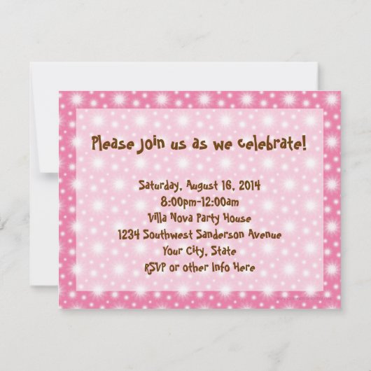 Invitation Tastey Frosted Cupcake 13e anniversaire (Dos)