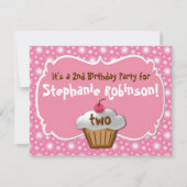 Invitation Tastey Frosted Cupcake 2e anniversaire (Devant)