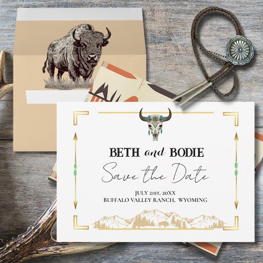 Invitation Tatanka Bison Yellowstone Ranch Enregistrer la dat
