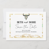 Invitation Tatanka Bison Yellowstone Ranch Enregistrer la dat (Devant)