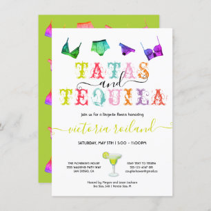 Invitation Tatas et Tequila Lingerie Fête des mariées