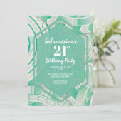 Invitation Tatau Teal Diamond (Debout devant)