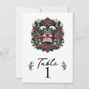 Invitation Tatouage de cœur squelette d'amour véritable numér
