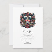 Invitation Tatouage de cœur squelette d'amour vrai mariage re (Devant)