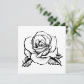 Invitation tatouage rose (Debout devant)