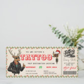 Invitation Tattoo Christmas Gift Ticket Certificate Voucher (Debout devant)