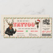 Invitation Tattoo Christmas Gift Ticket Certificate Voucher (Devant / Derrière)