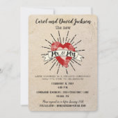 Invitation Tattoo Style Post Mariage Elopoping Party (Devant)