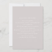 Invitation Taupe Bold Typographie Mariage de cadre photo Merc (Dos)