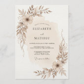 Invitation Taupe Ethereal Botanical Wedding (Devant)