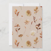 Invitation Taupe Fall Terracotta Monogramme Mariage de couron (Dos)