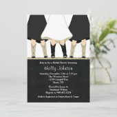 Invitation Taupe occidental de noir d'invitation de Fête de (Debout devant)