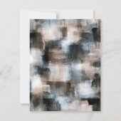 Invitation Taupe Slate Brushstrokes Abstraits (Dos)