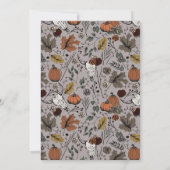 Invitation Taupe Western Thanksgiving Vache Crâne automne moi (Dos)