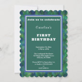 Invitation Taureau 1er Anniversaire Impressionniste Paillette (Dos)