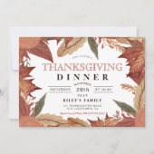 Invitation Taureau floral brun roux (Devant)