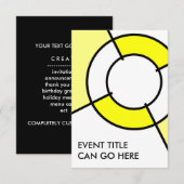 Invitation taureau jaune (Devant / Derrière)