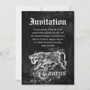 Invitation Taurus Vintage Zodiaque