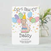 Invitation Tawny Neapolitain Mastiff Chien anniversaire (Debout devant)