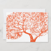 Invitation Tawny Peach et Flame Coral Forest Mariage (Dos)