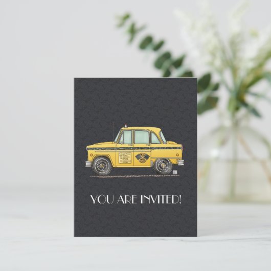 Invitation Taxi mignon (Debout devant)