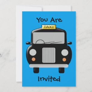 Invitation Taxi noir n'importe quelle occasion