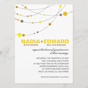 Invitation : : Tba : : Jaune blanc élégant des brins