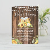 Invitation Tchao et bières Shower rustique pour couples (Debout devant)