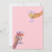 Invitation Tchapeaux rose pour l'enterrement de vie de jeune (Dos)