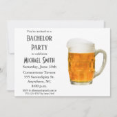 Invitation Tchin Tchin de bière pour l'enterrement de vie de  (Devant)