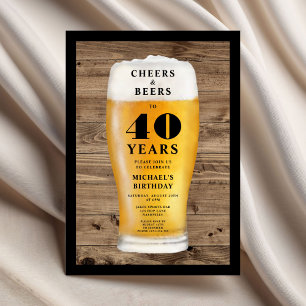 Invitation Tchin Tchin Et Bières 40ème Anniversaire