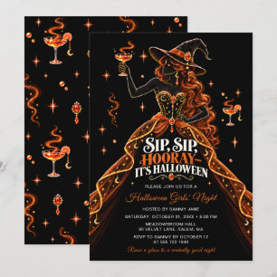 Invitation Tchin Tchin Halloween Soirée entre Filles